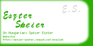 eszter speier business card